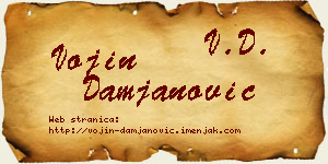 Vojin Damjanović vizit kartica